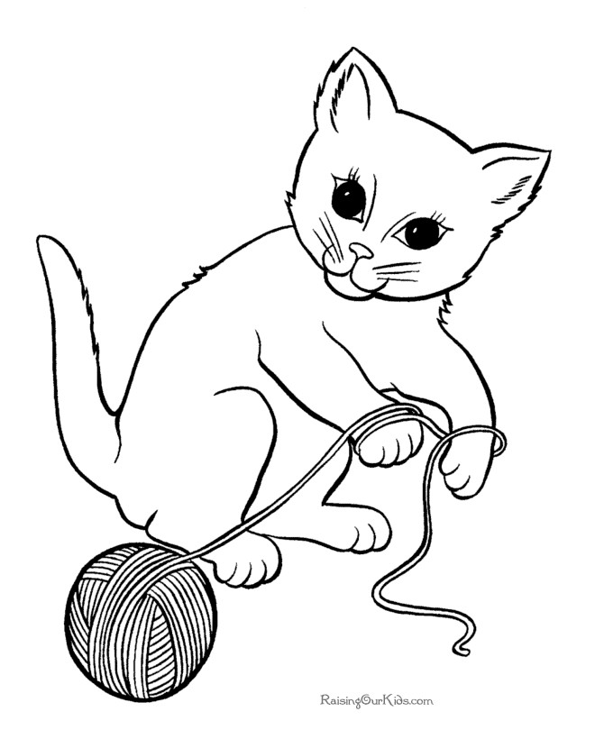 Kitten Printable Coloring Pages
 Kitten Coloring Page 008