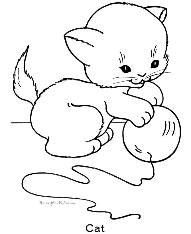 Kitten Printable Coloring Pages
 Free Printable Kitten Coloring Pages 002