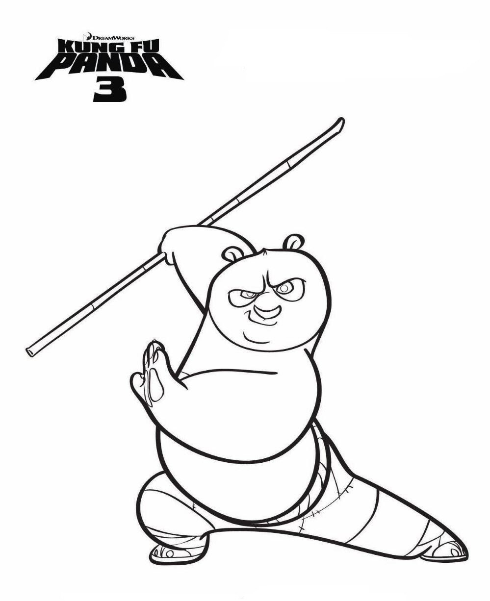 Kungfu Panda Coloring Pages
 Kids n fun