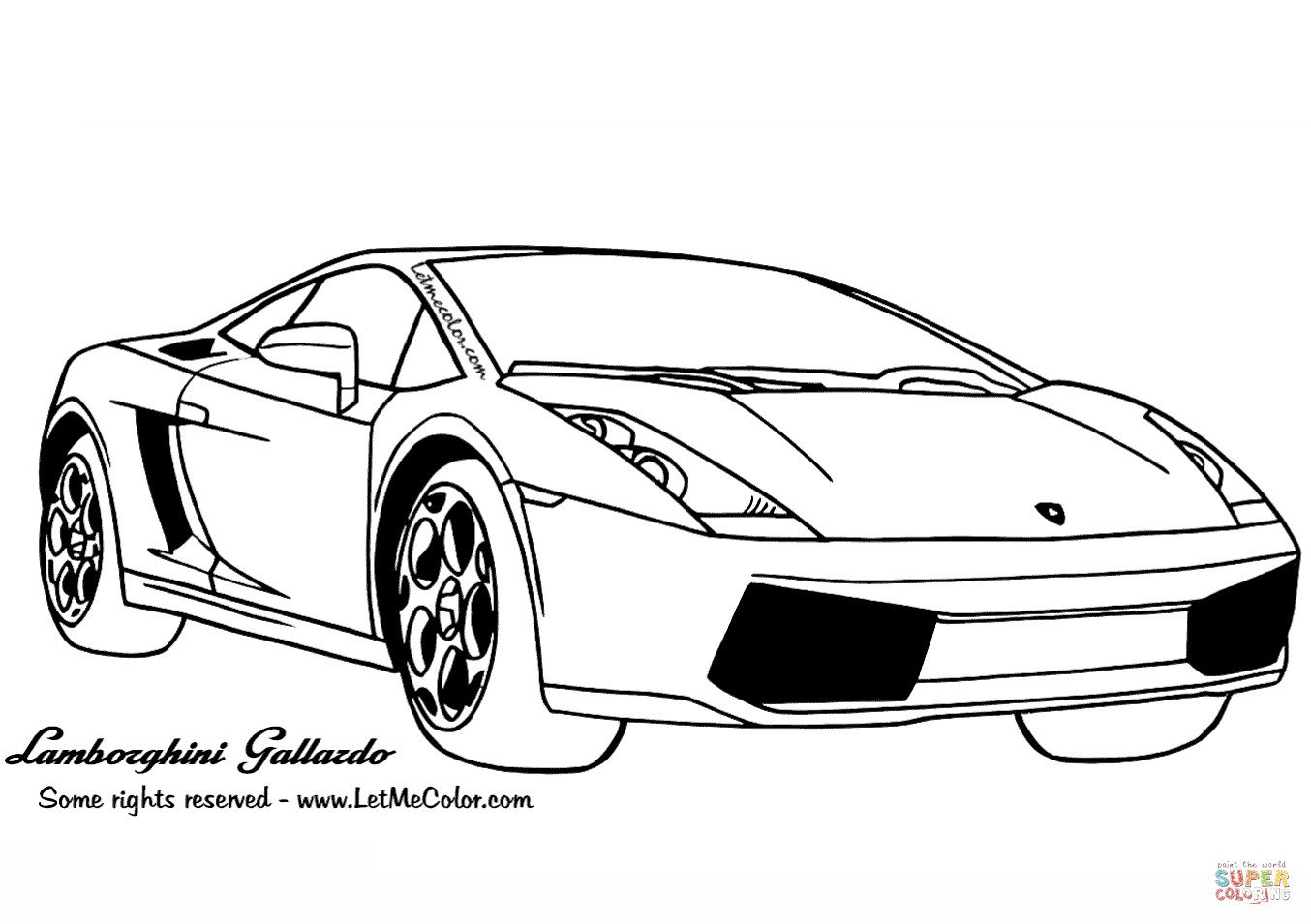 Lamborghini Free Coloring Pages For Boys
 Lamborghini Gallardo coloring page
