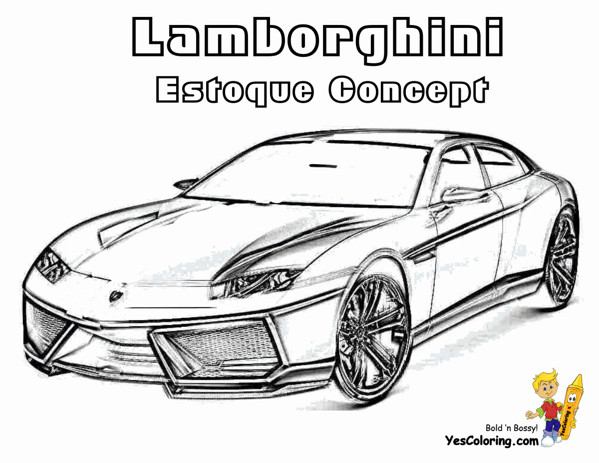 Lamborghini Free Coloring Pages For Boys
 Rich Relentless Lamborghini Cars Coloring Race Cars