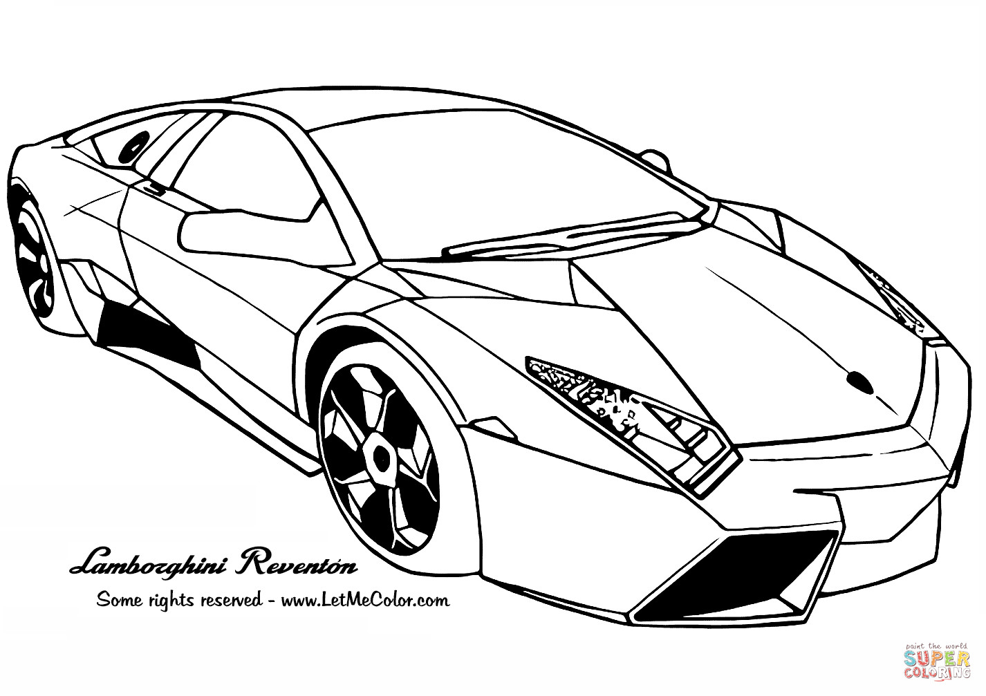 Lamborghini Free Coloring Pages For Boys
 Lamborghini Reventon coloring page