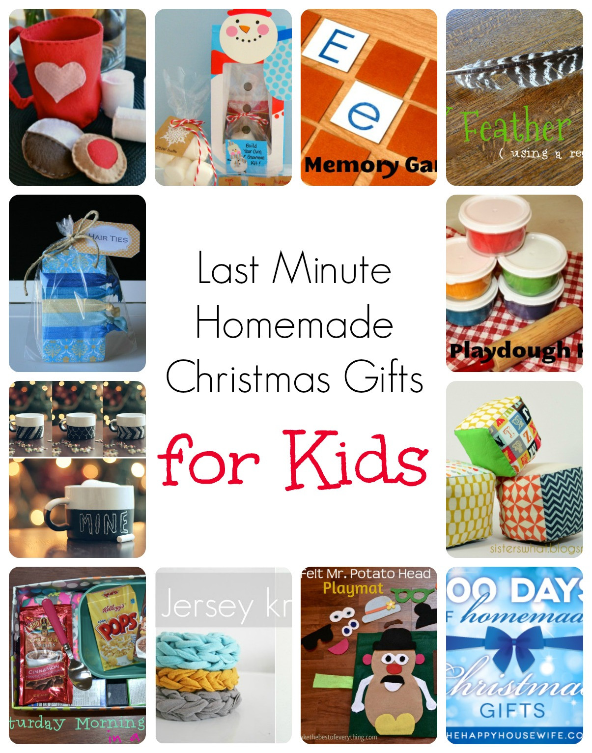 Last Minute DIY Christmas Gifts
 Last Minute Homemade Christmas Gifts for Kids The Happy