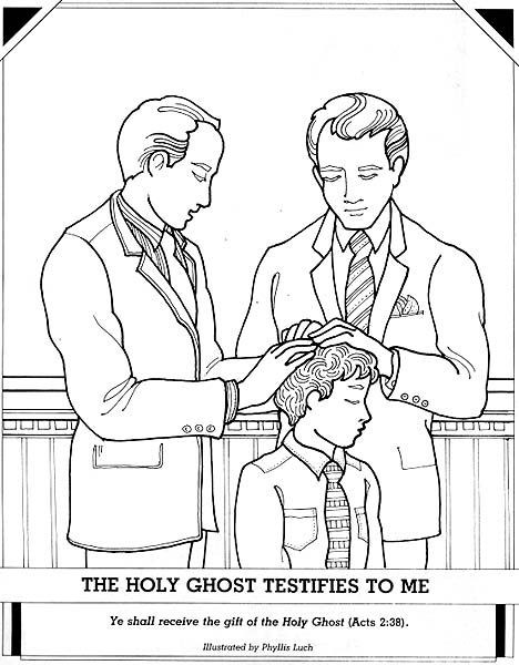 Lds Printable Coloring Pages Boys Confirmation
 The Holy Ghost Testifies to Me