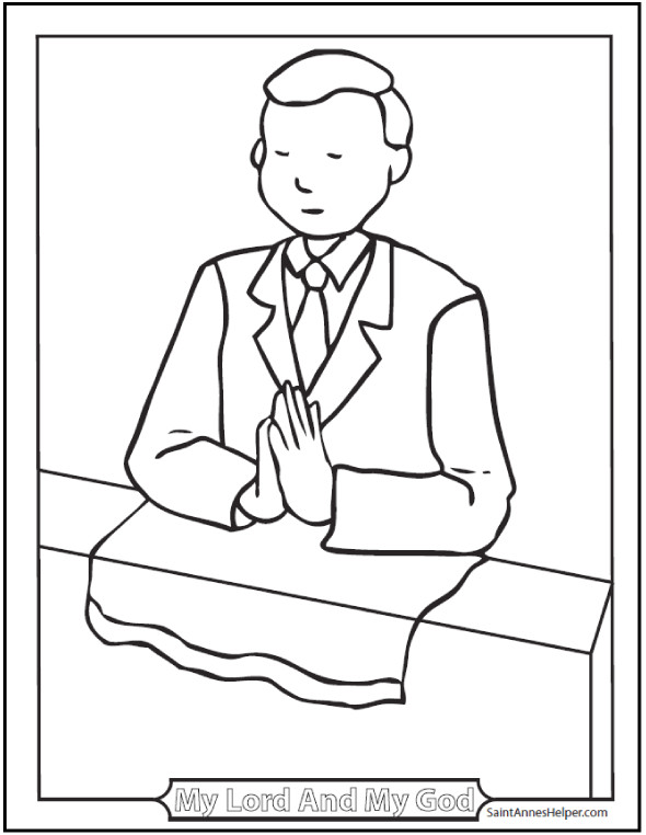 Lds Printable Coloring Pages Boys Confirmation
 150 Catholic Coloring Pages Sacraments Rosary Saints