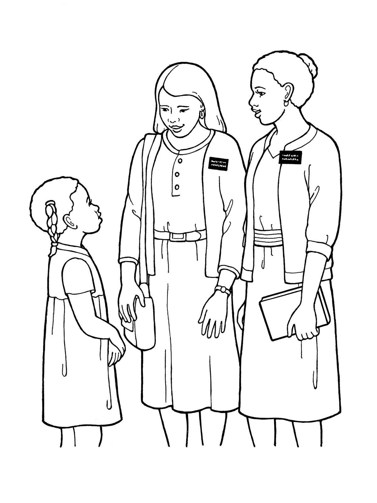 Lds Printable Coloring Pages Boys Confirmation
 Sister Missionaries