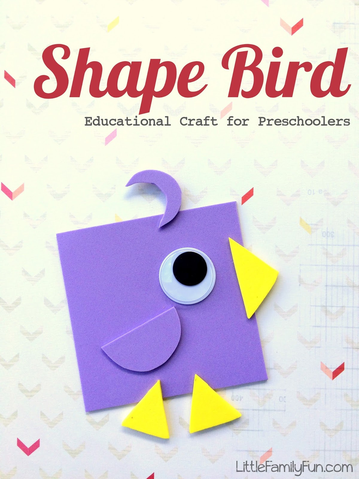 Learning Crafts For Toddlers
 Shape Bird Educational Craft