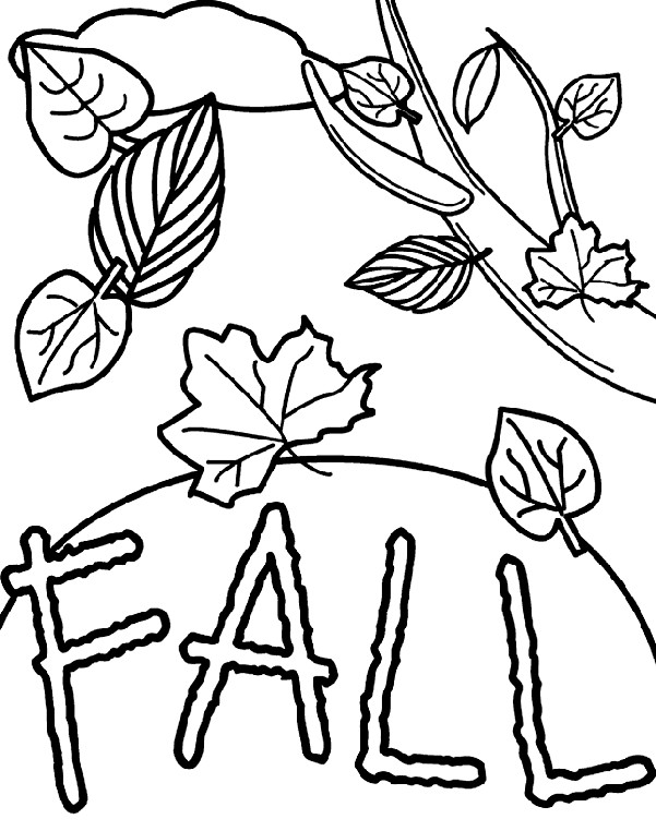 Leaves Coloring Pages Printable
 Fall Leaves Coloring Page