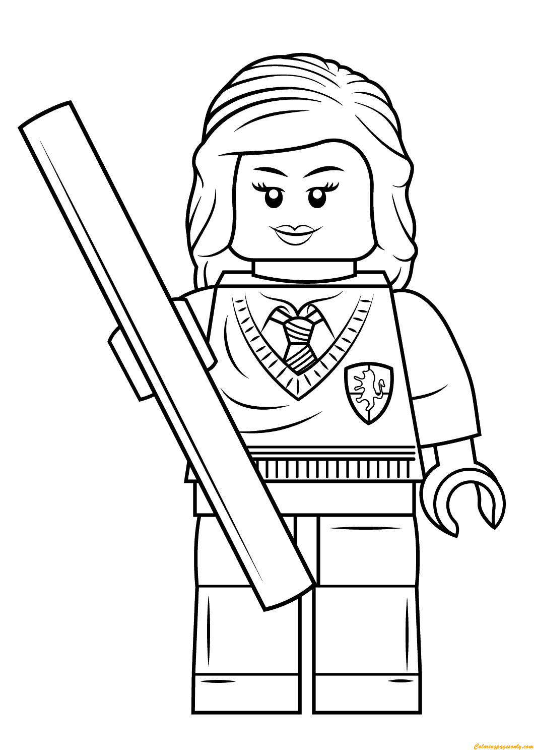 Lego Girl Coloring Pages
 Lego Harry Potter Hermione Granger Coloring Page Free