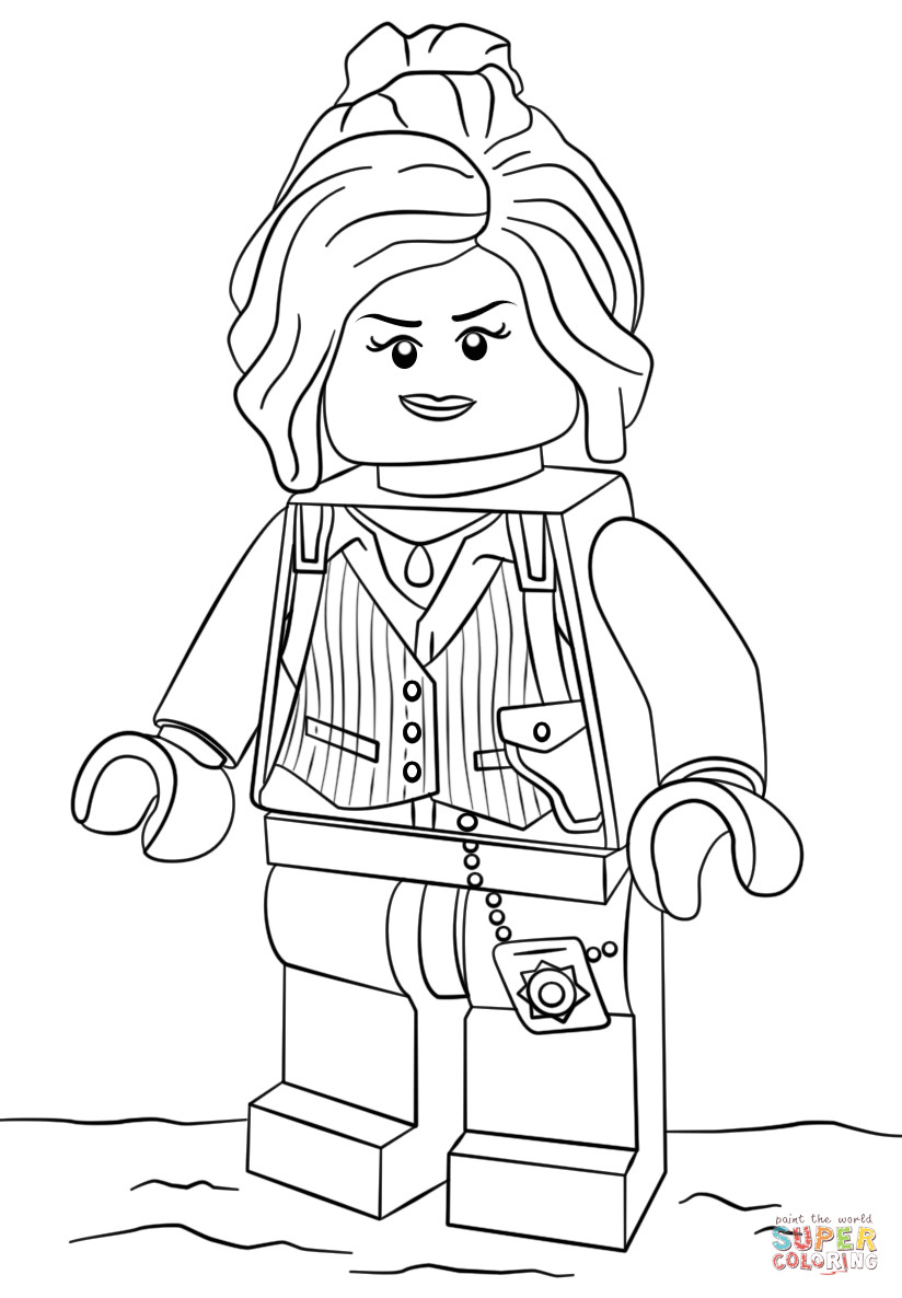 Lego Girl Coloring Pages
 Lego Barbara Gordon coloring page