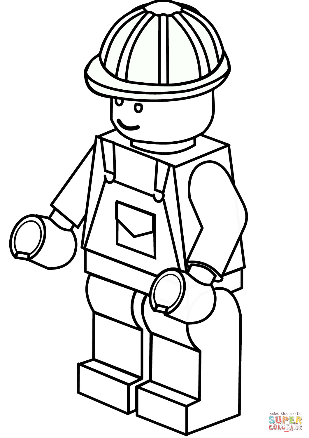 Lego Printable Coloring Pages
 Lego Construction Worker coloring page
