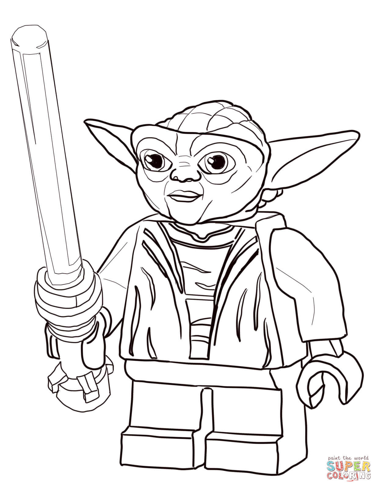 Lego Star Wars Printable Coloring Pages
 Lego Star Wars Master Yoda coloring page
