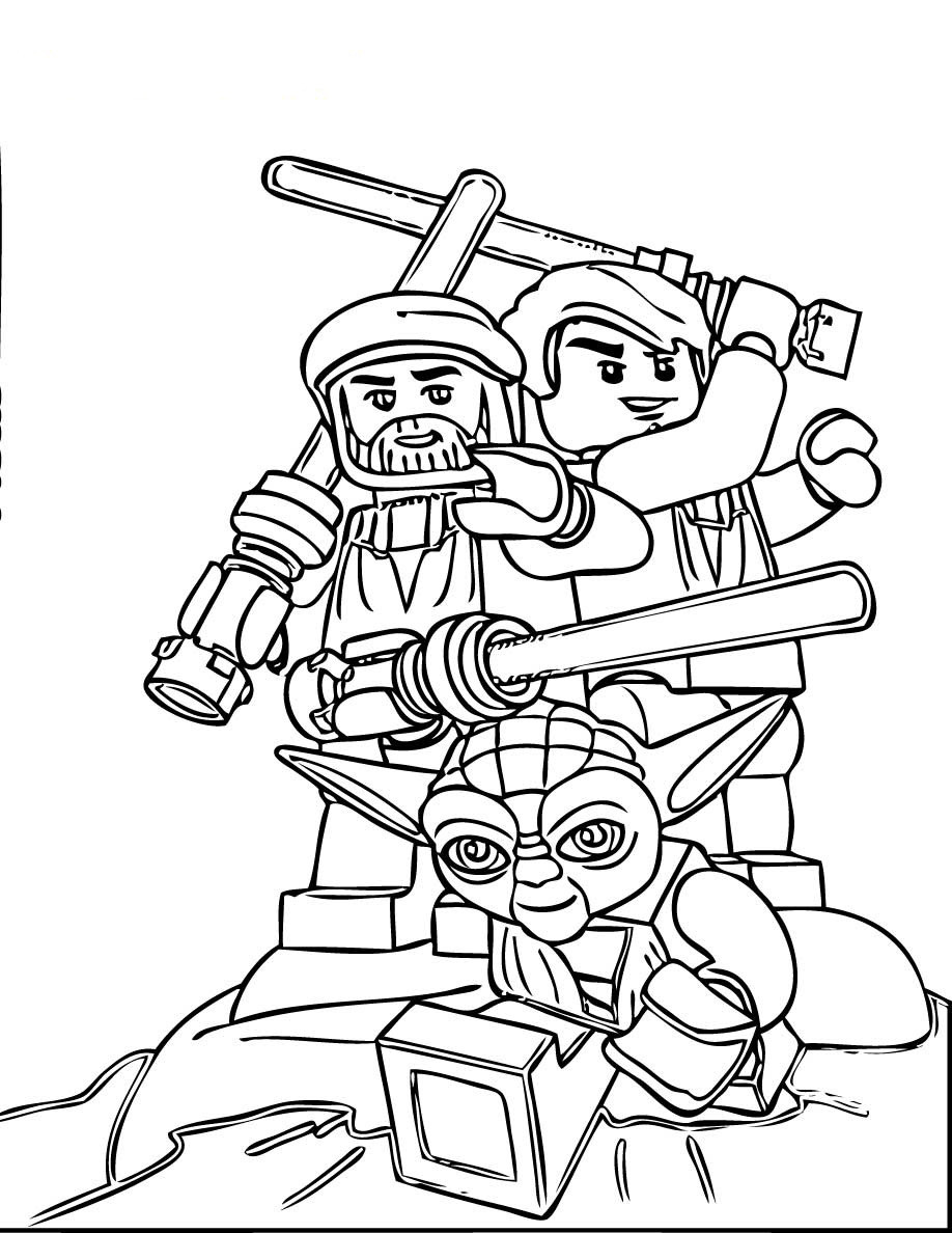 Lego Star Wars Printable Coloring Pages
 LEGO coloring pages with characters Chima Ninjago City