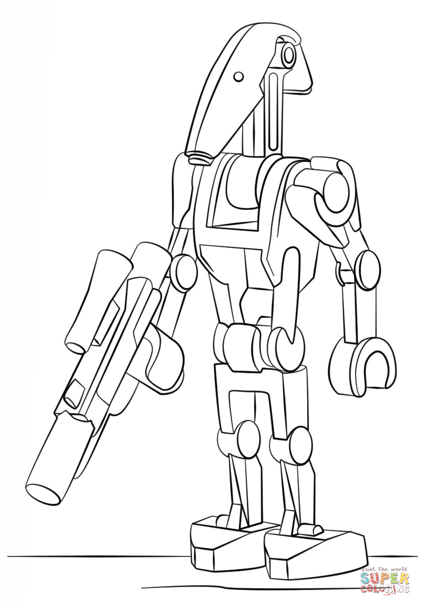 Lego Star Wars Printable Coloring Pages
 Lego Battle Droid coloring page