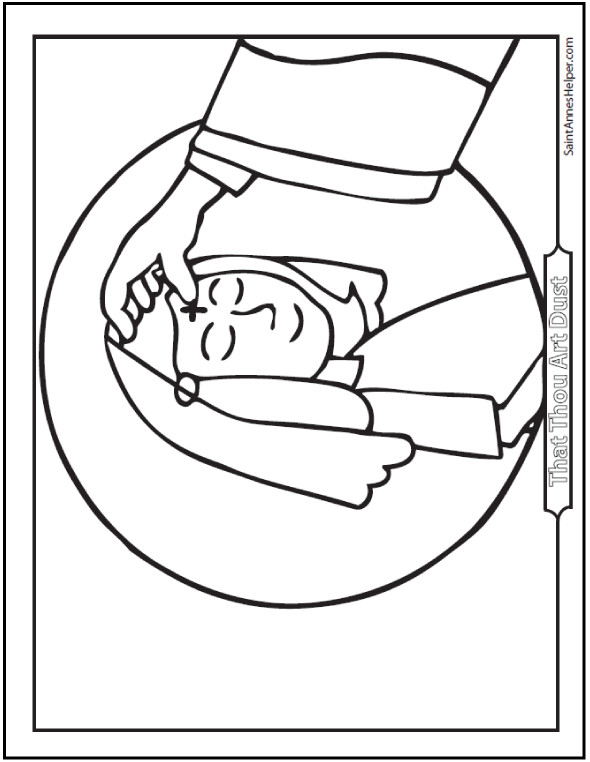 Lent Coloring Pages
 Ash Wednesday Coloring Pages Start Lent Well