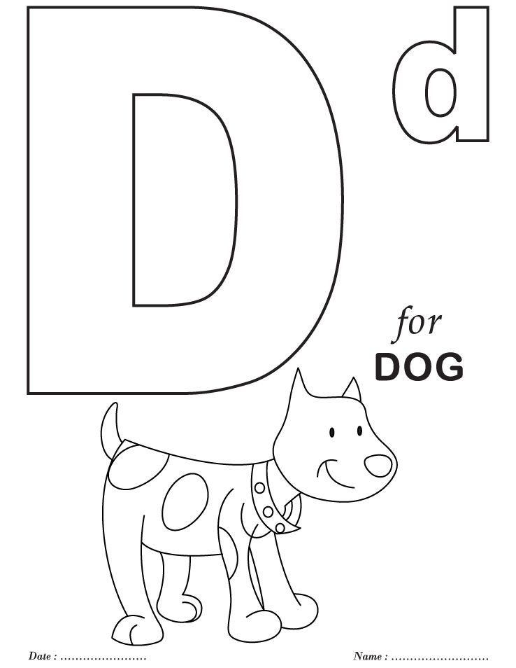 Letter D Coloring Pages For Toddlers
 Printables Alphabet D Coloring Sheets School