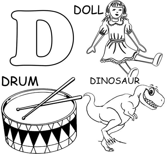 Letter D Coloring Pages For Toddlers
 Letter D Coloring Pages