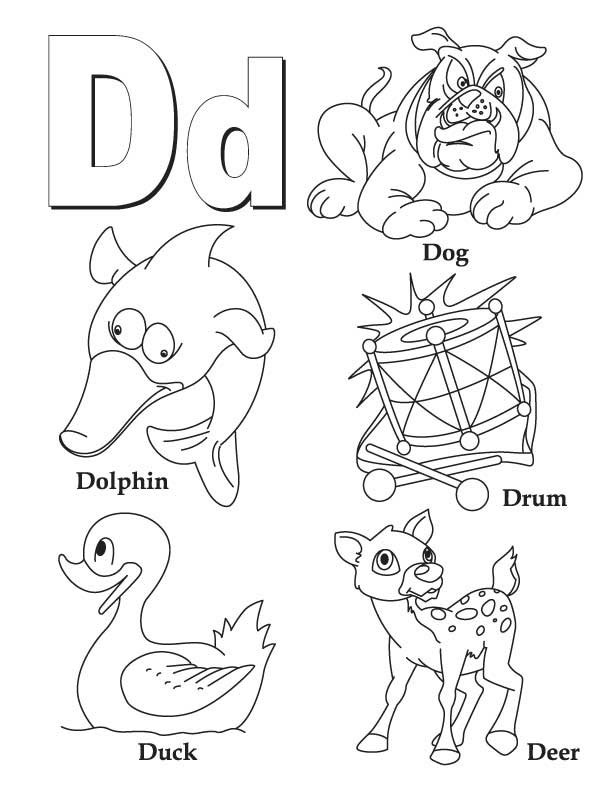 Letter D Coloring Pages For Toddlers
 My A to Z Coloring Book Letter D coloring page