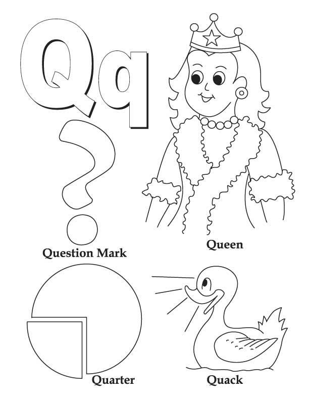 Letter Q Coloring Pages
 My A to Z Coloring Book Letter Q coloring page