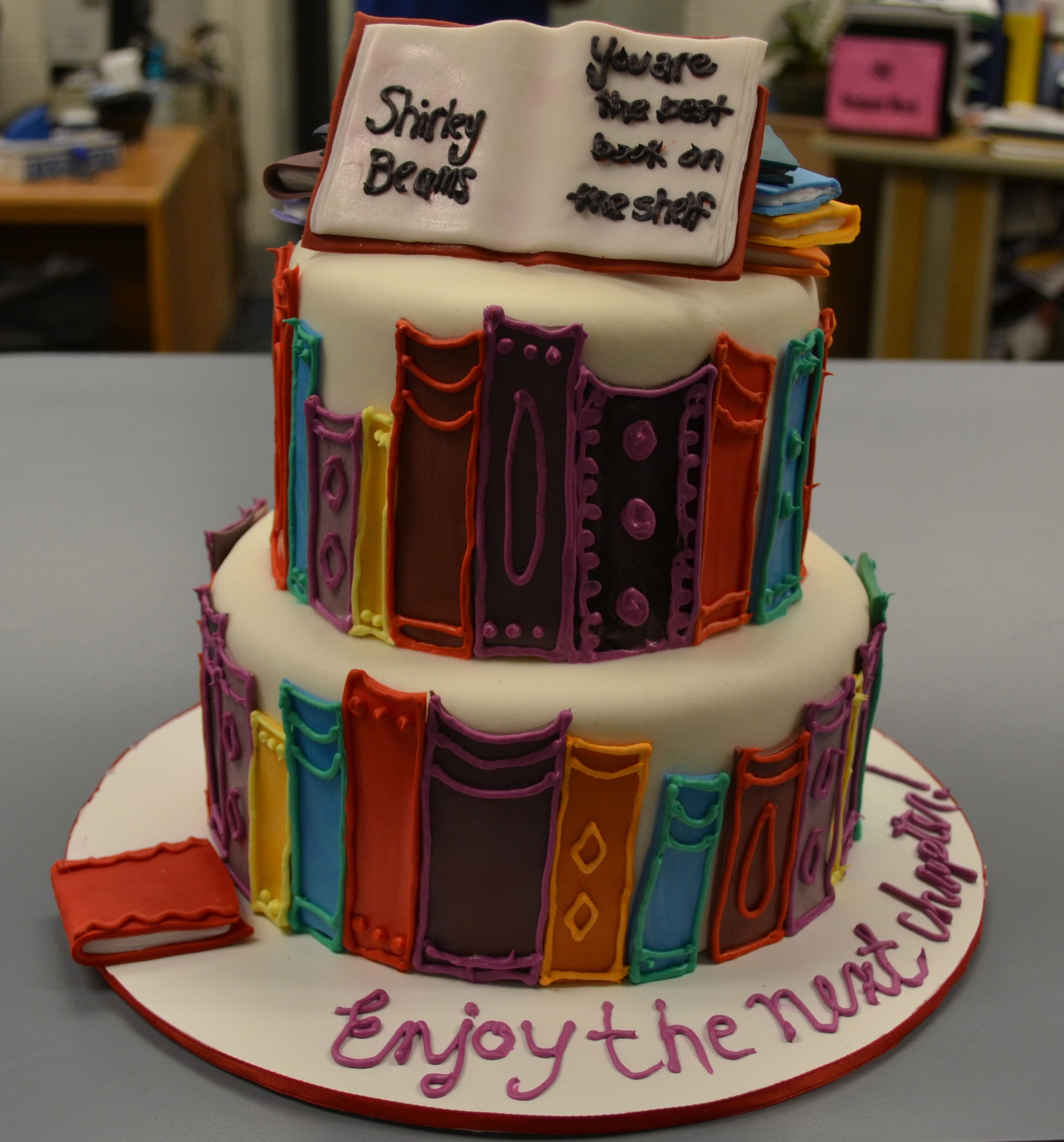 Librarian Retirement Party Ideas
 Librarian retirement book cake