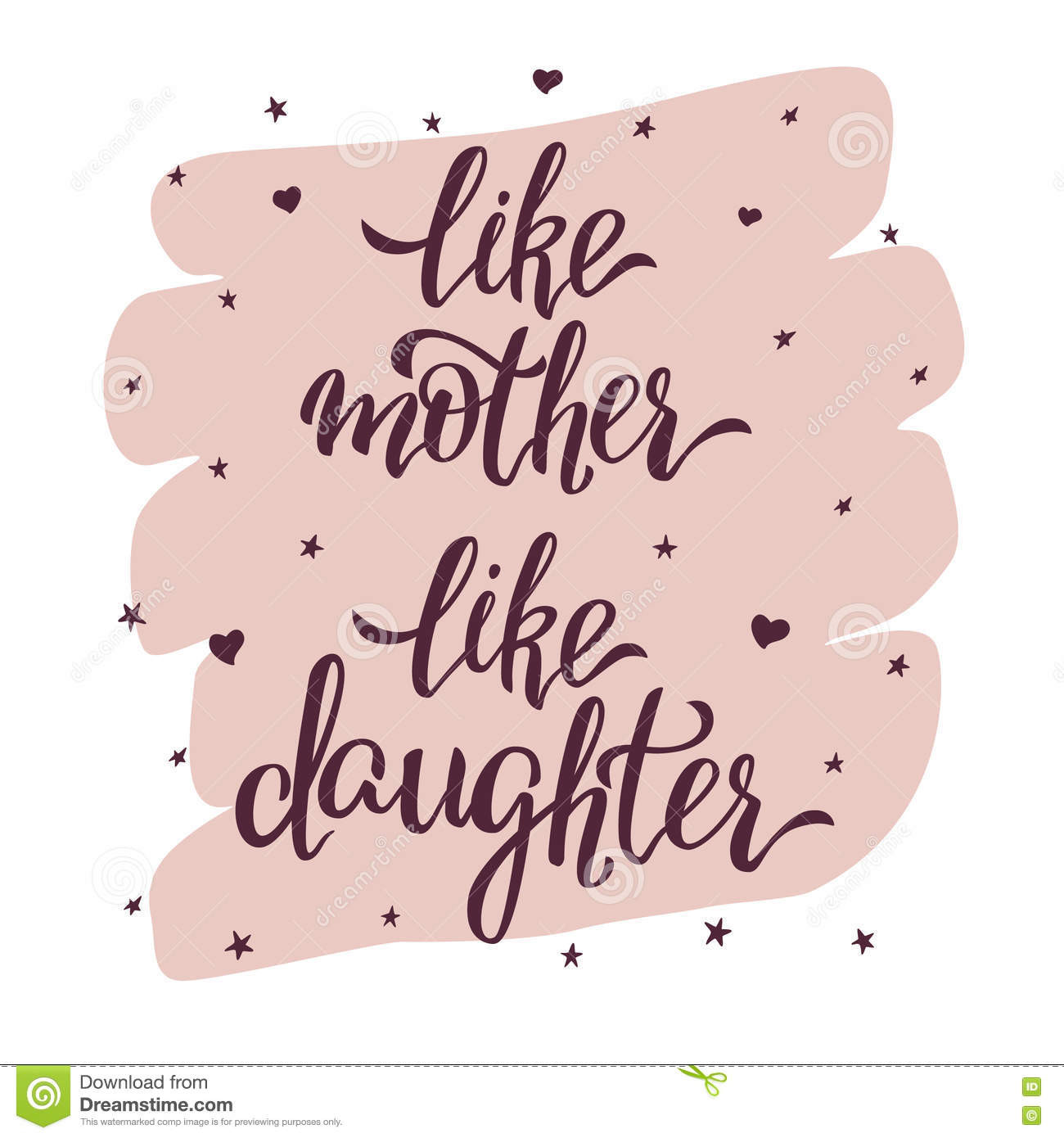 Like Mother Like Daughters Quotes
 Like mother like daughter stock illustration Illustration