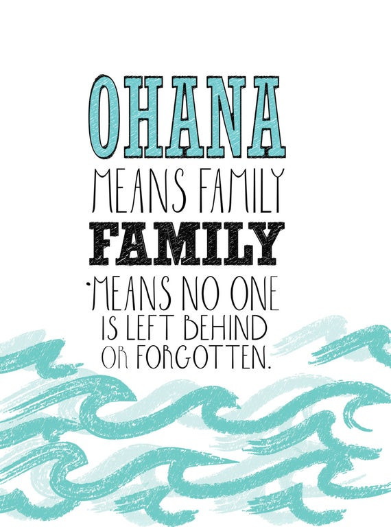 Lilo And Stitch Quotes Family
 Lilo and stitch inspirational quote poster ohana digital