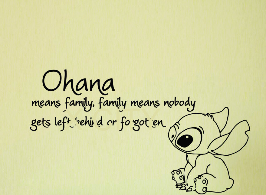 Lilo And Stitch Quotes Family
 Aliexpress Buy Lilo and Stitch Quote Ohana Means