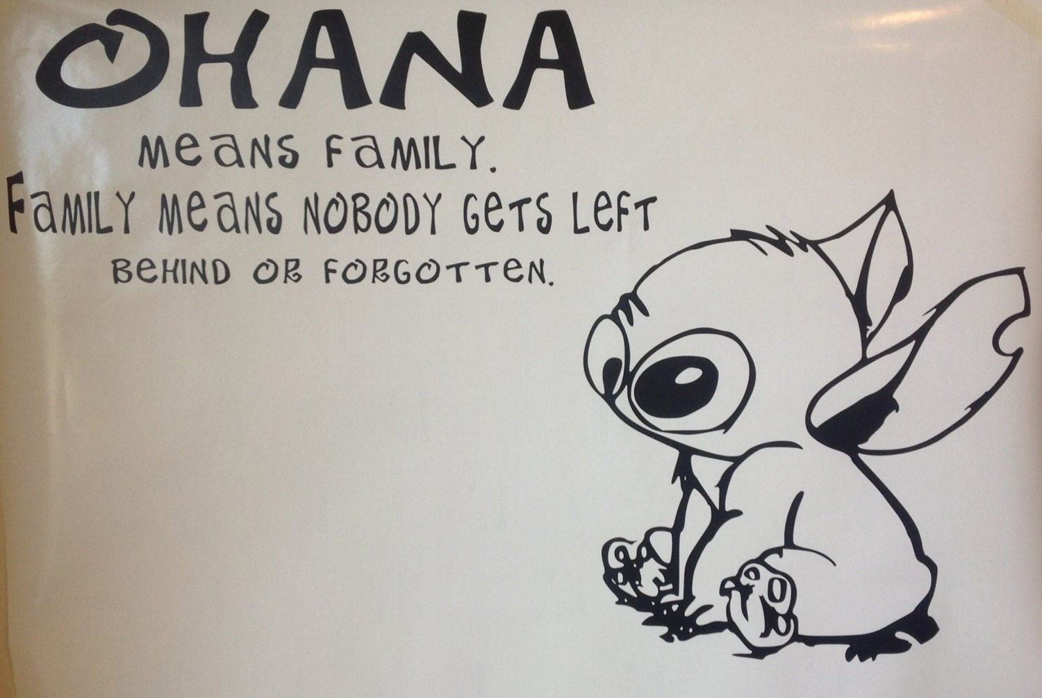Lilo And Stitch Quotes Family
 Ohana quote Lilo and Stitch inspired vinyl wall decal