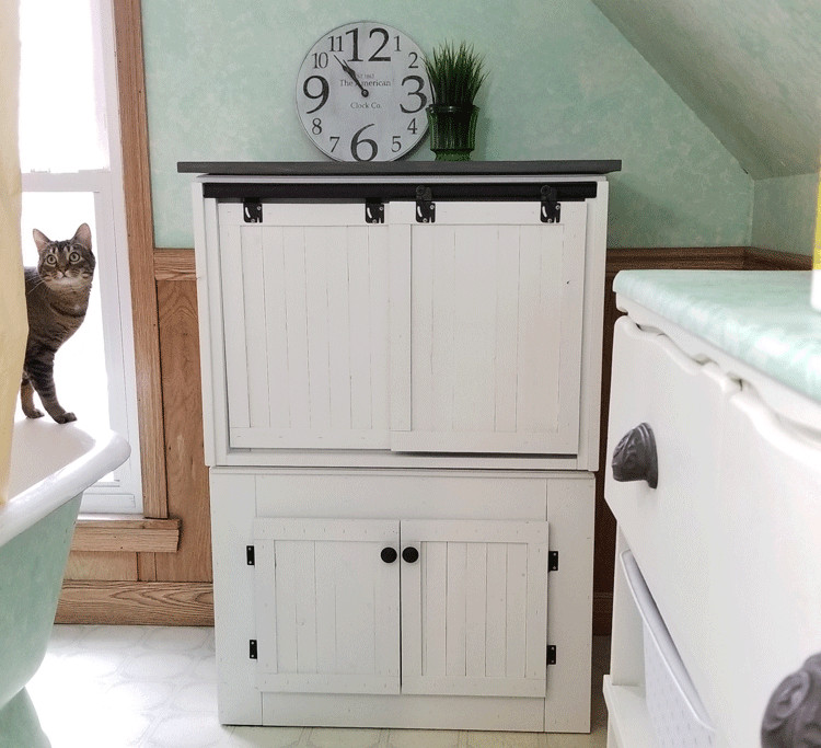 Litter Box Furniture DIY
 DIY Farmhouse Style Cat Litter Box Furniture For The Home