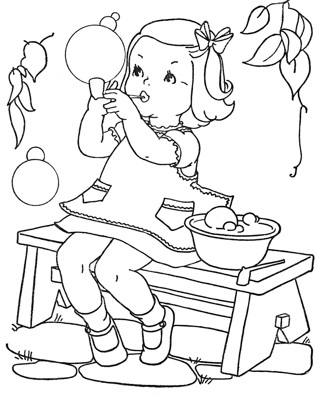 Little Girls Coloring Pages
 Favorite Paint Book — Little Girls – Q is for Quilter