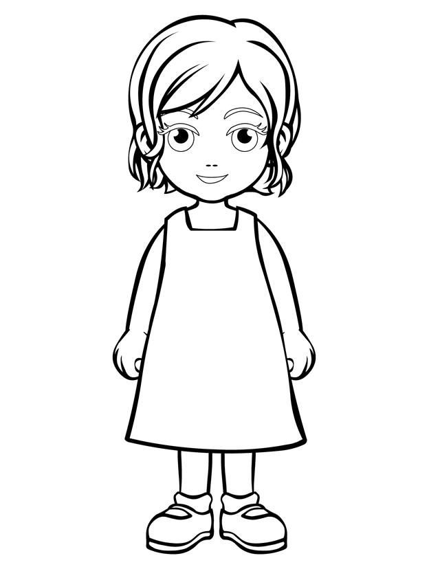 Little Girls Coloring Pages
 Printable People Coloring Pages AZ Coloring Pages