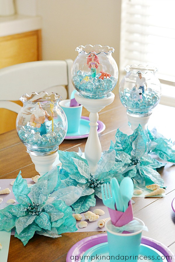 Little Mermaid Party Centerpiece Ideas
 The Little Mermaid Party A Pumpkin And A Princess