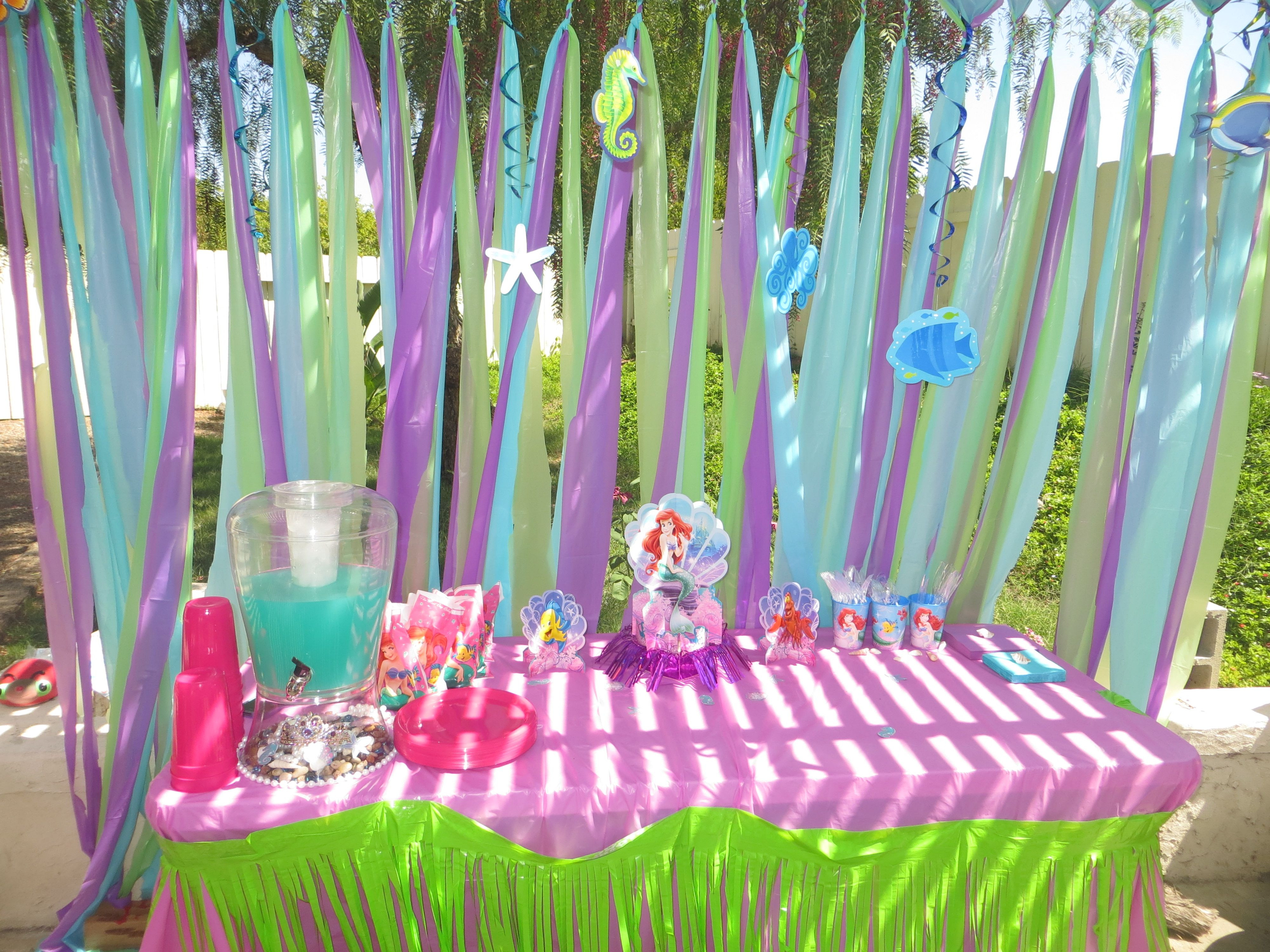 Little Mermaid Party Decoration Ideas
 Arianna s 3rd birthday party decorations The little