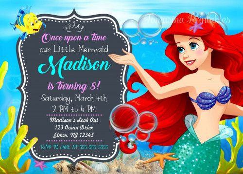 Little Mermaid Party Invitation Ideas
 Best 25 Little Mermaid Invitations ideas on Pinterest
