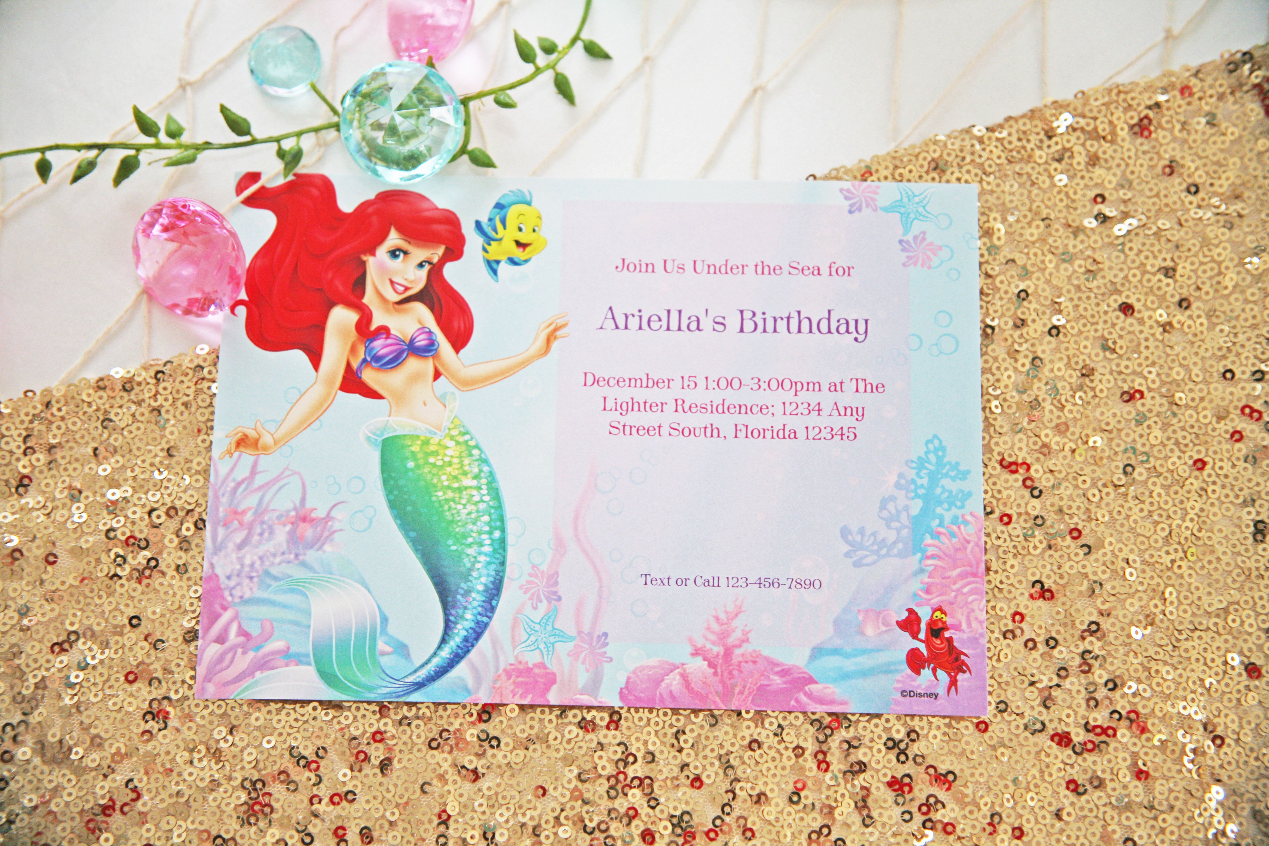 Little Mermaid Party Invitation Ideas
 Little Mermaid Party Ideas