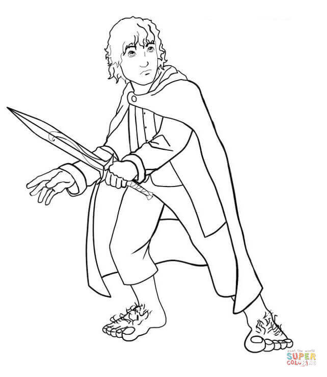 Lord Of The Rings Coloring Book
 Frodo coloring page