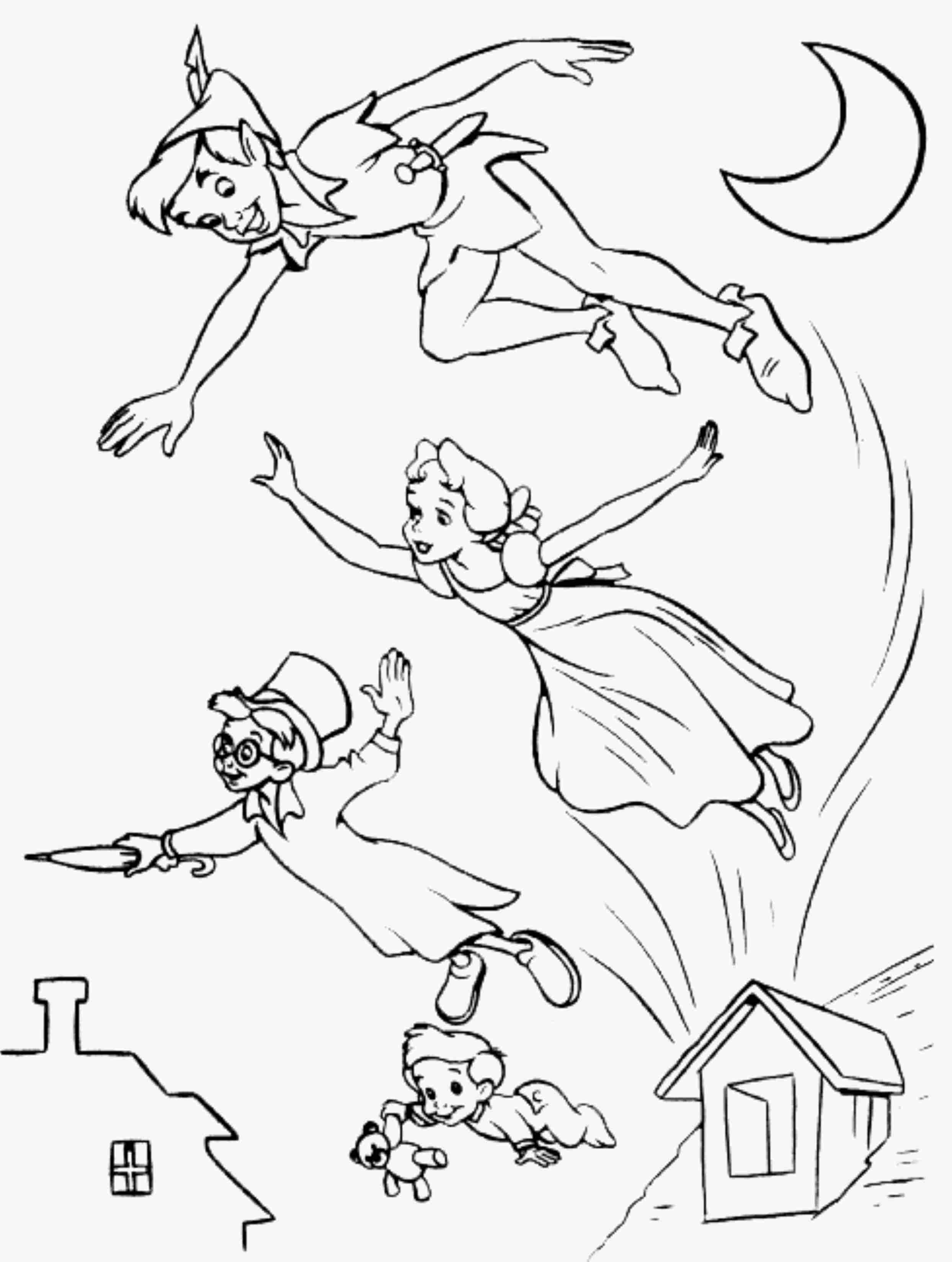 Lost Boys Coloring Pages Printable
 Peter Pan Flying Coloring Pages Coloring Home