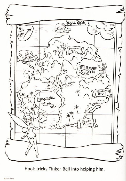 Lost Boys Coloring Pages Printable
 Peter Pan s Neverland map to color