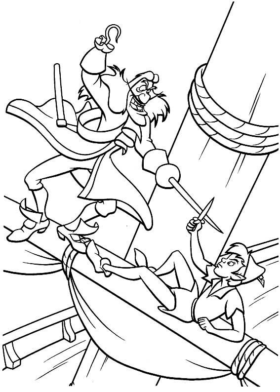 Lost Boys Coloring Pages Printable
 Dibujo de El Capitán Garfio y Peter Pan para colorear