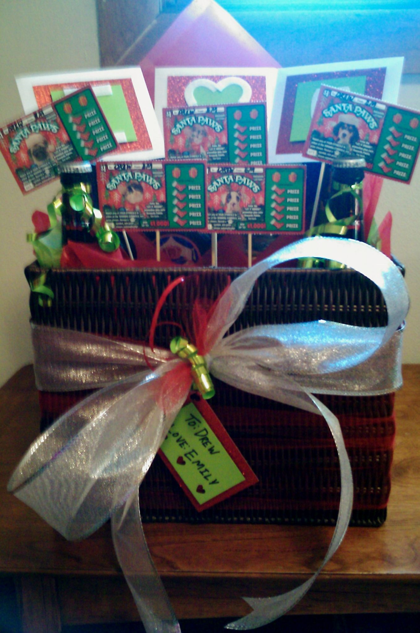 Lottery Ticket Christmas Gift Ideas
 A Christmas Gift Basket Idea Includes themed lottery