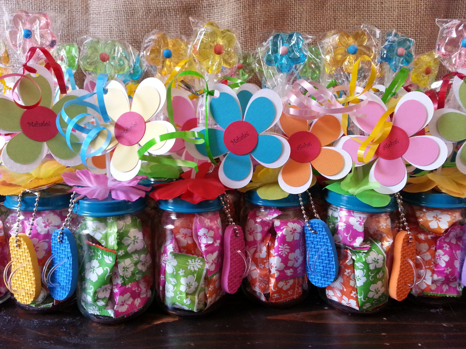 Luau Birthday Party Ideas
 Hawaiian Luau Party Favors Baby food jar party favors