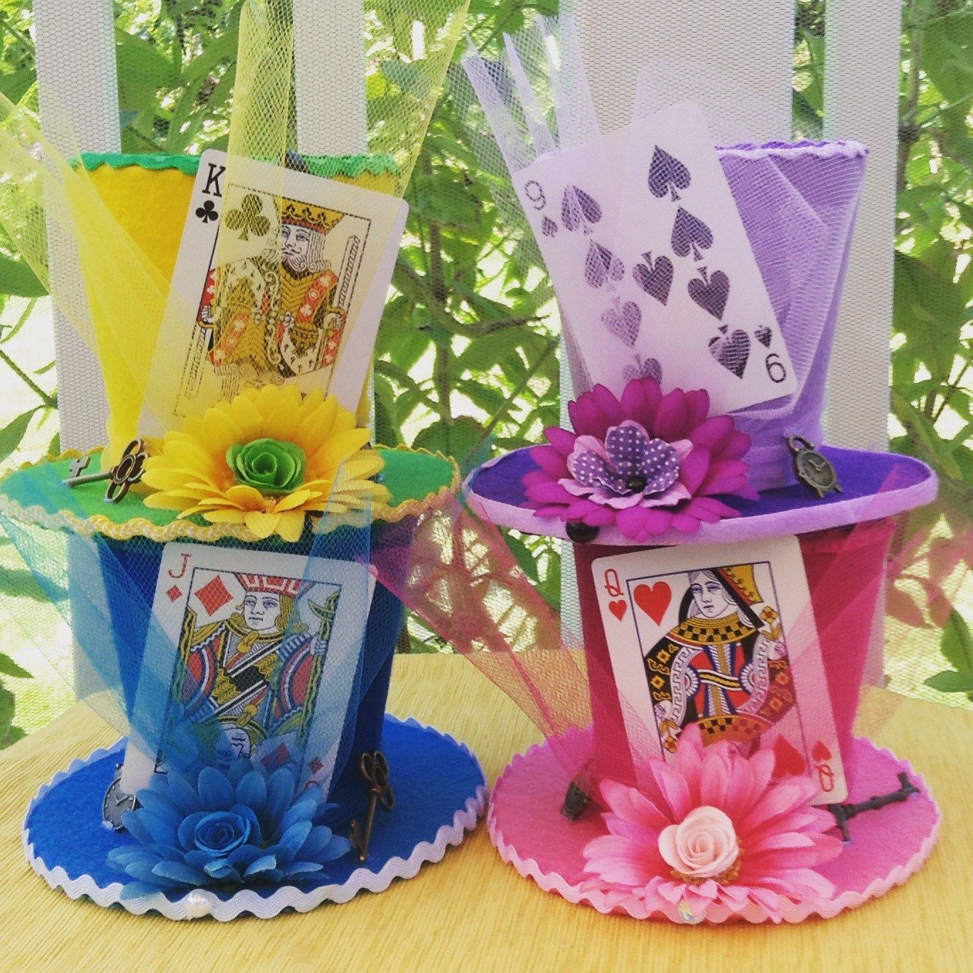 Mad Hatter Tea Party Hats Ideas
 Mad Hatter Tea Party Decorations Set of 4 Alice in