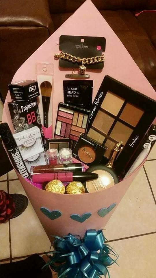 Makeup Gift Basket Ideas
 Follow for more lyG0ddess and ashleyforever