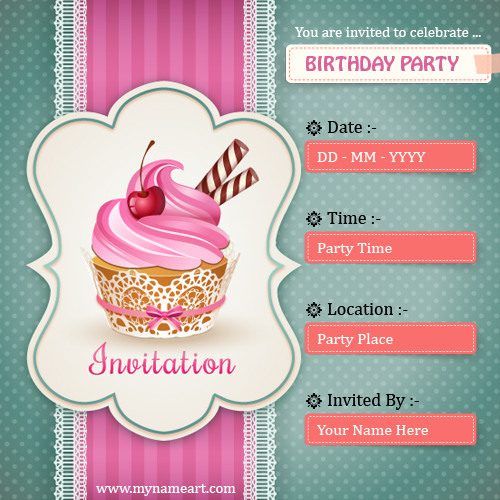 Making Birthday Invitations Online
 Create Birthday Party Invitations Card line Free