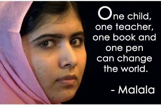 Malala Education Quote
 Malala Yousafzai The Girl of Courage and Hope Sajith
