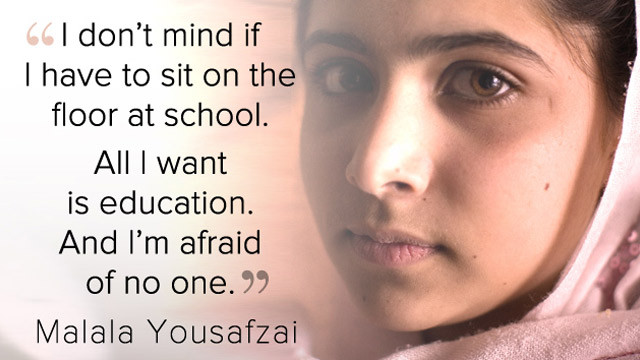 Malala Education Quote
 Strong Girl Malala Yousafzai
