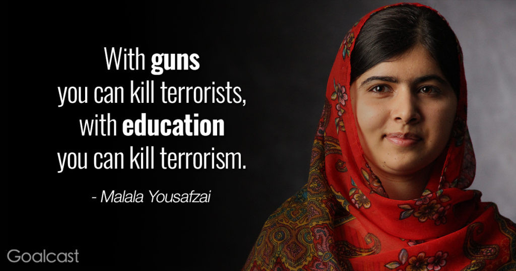 Malala Education Quote
 Malala Yousafzai Joins Oxford University on the 5th