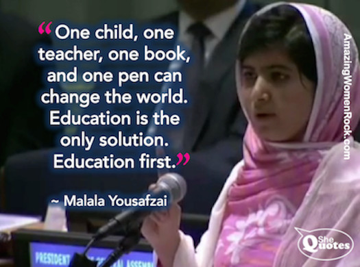 Malala Quotes On Education
 n Malala Education Quotes QuotesGram