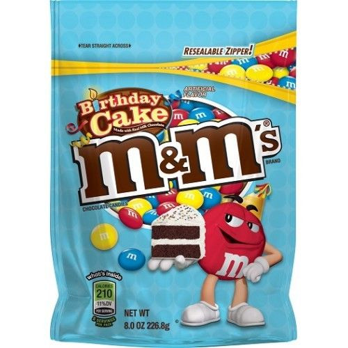 M&amp;Ms Birthday Cake
 Birthday Cake M&M s American 8oz Bag Chocolate m&ms