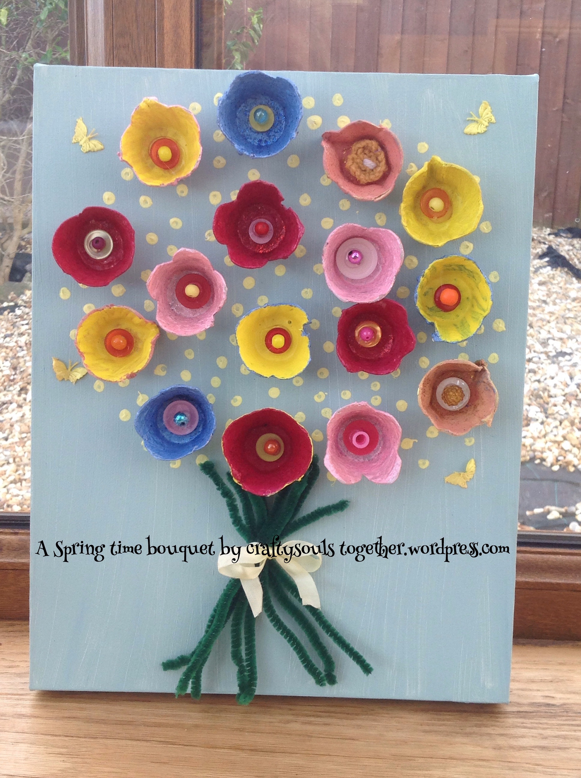 March Crafts For Adults
 Spring flower bouquet picture a recycling tutorial